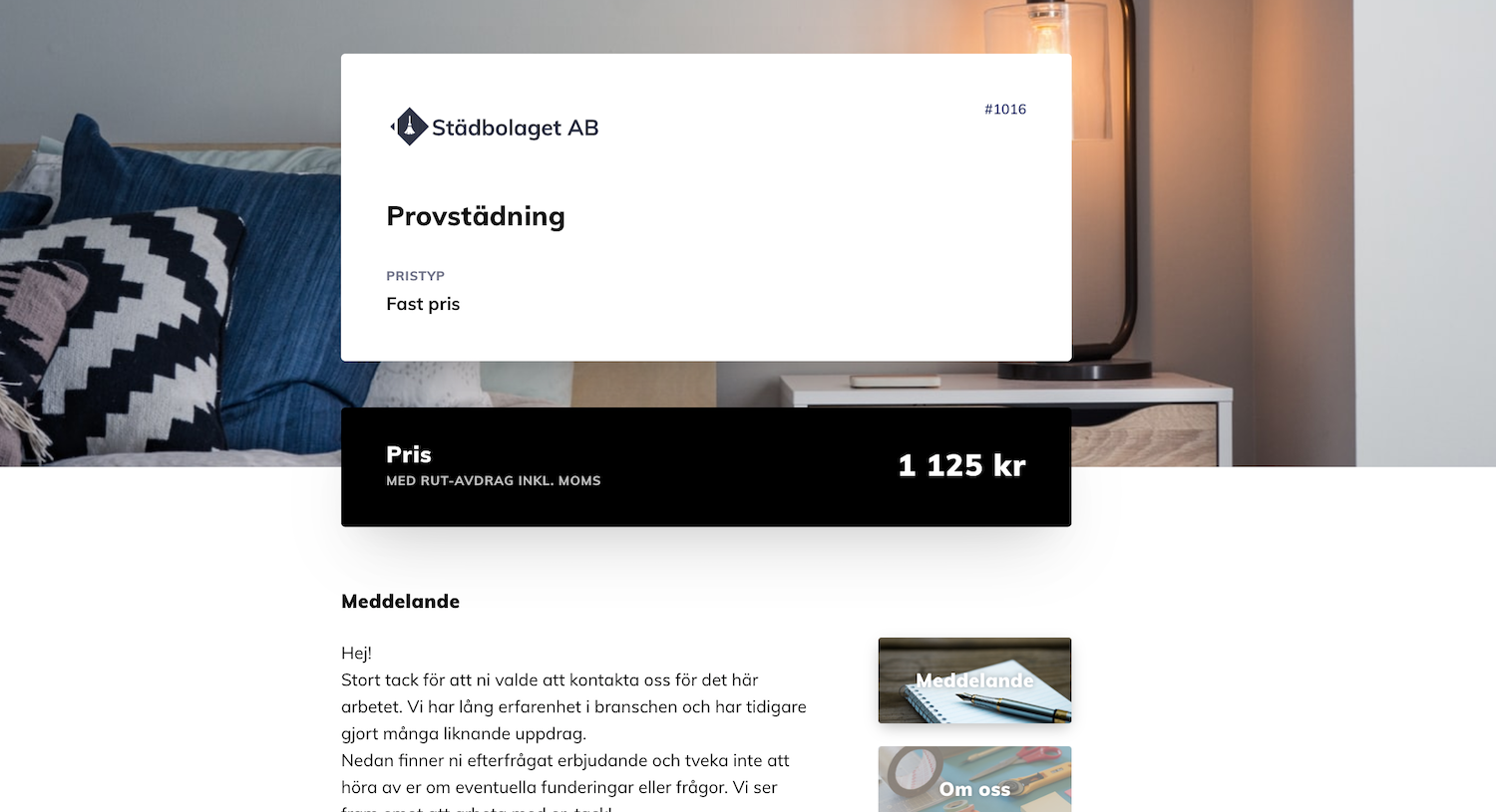 Snygg offertmall